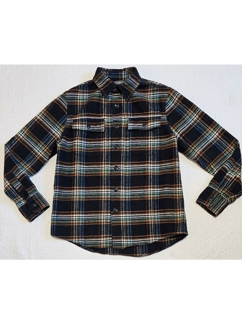 L.L. Bean Signature 1933 Chamois Cloth Plaid Button Down Shirt